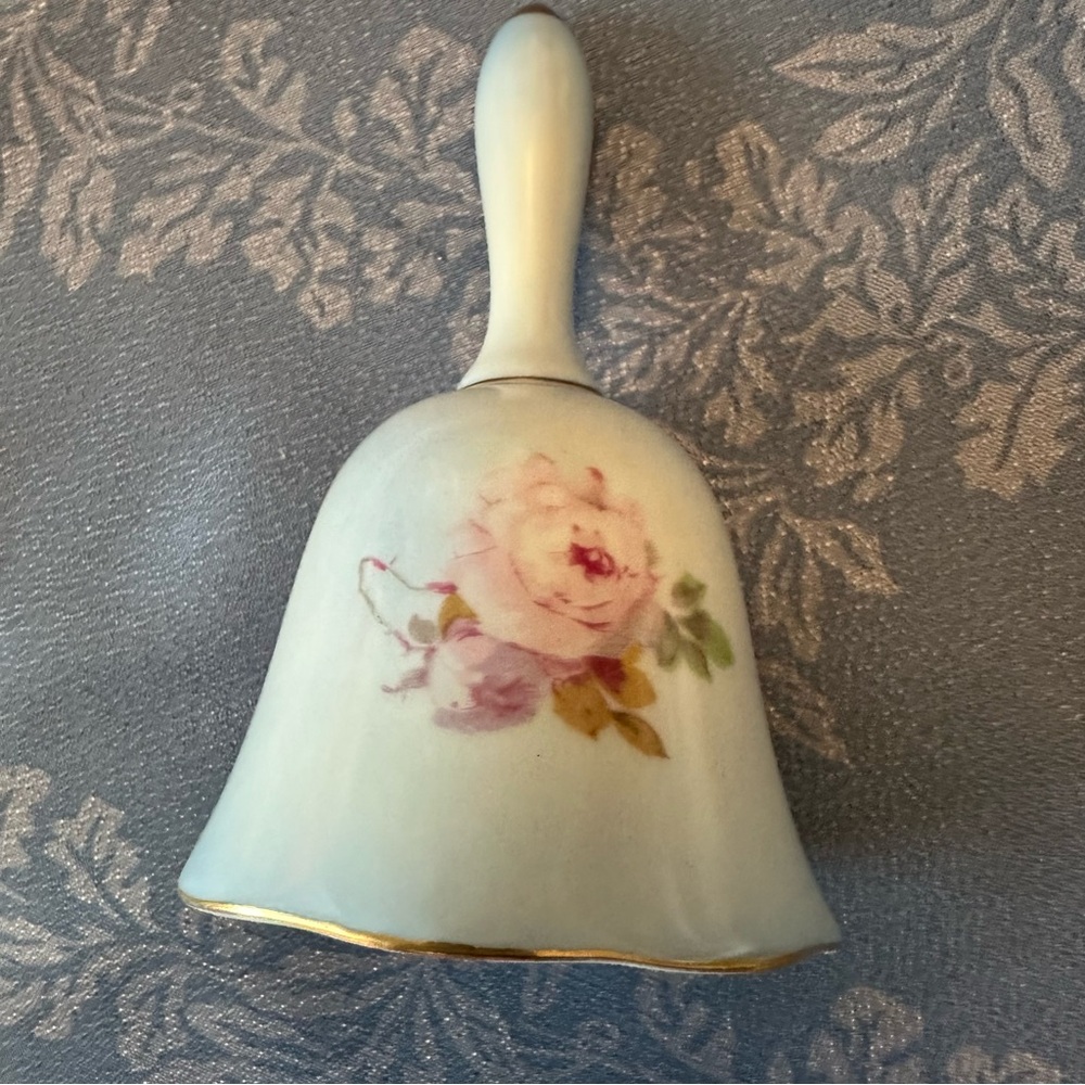 Nipoon Floral Blue and Gold Decorative Ceramic Bell - Picture 10 of 10